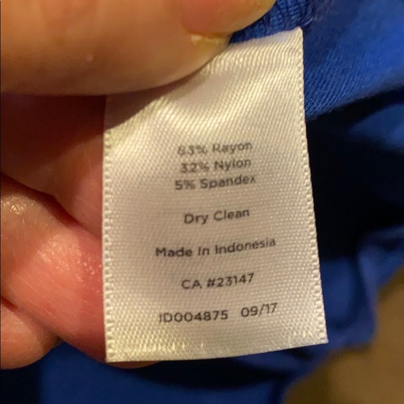 Cobalt Sheath Dress w/ Ruffled Hem & Bell Slvs - Picture 8 of 8